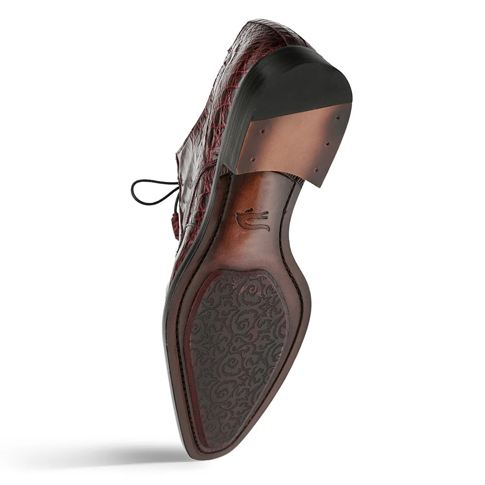 Mezlan Cratos Crocodile Derby Burgundy (50070-F)