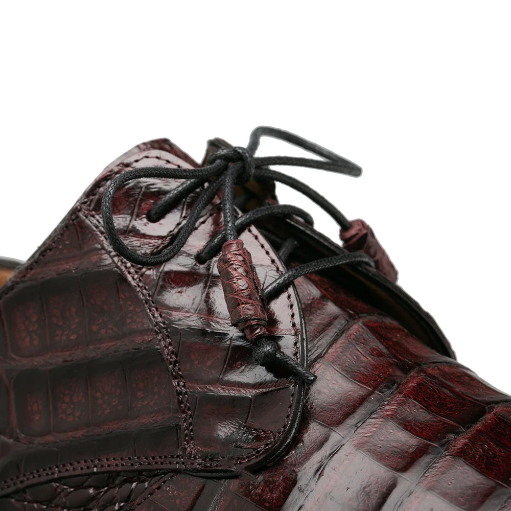 Mezlan Cratos Crocodile Derby Burgundy (50070-F)