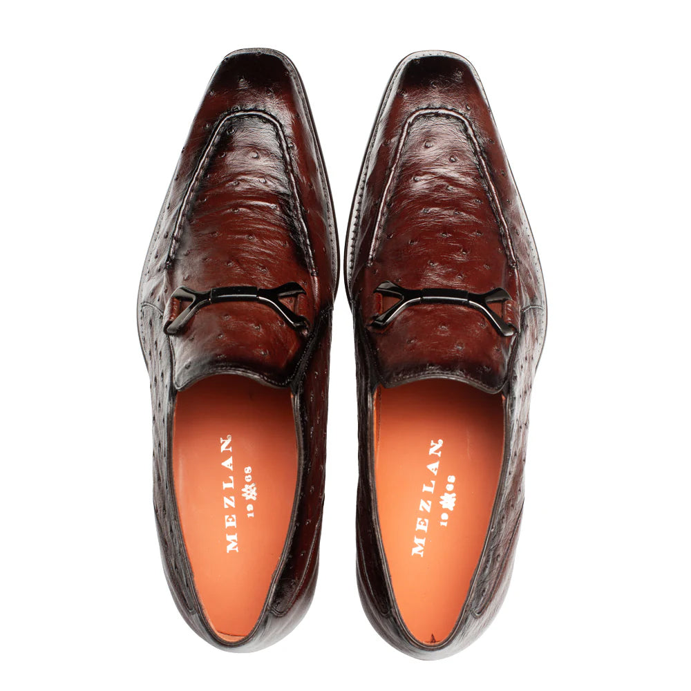 Mezlan Ostrich Ornament Loafer Tabacco (SX50096-S)