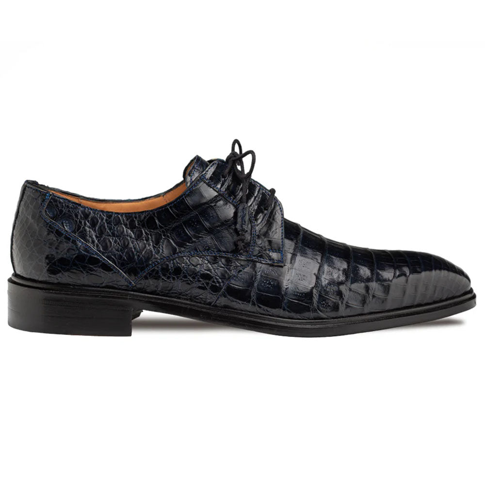 Mezlan Riverside Crocodile Lace-Up Derby Bue (50180-F)