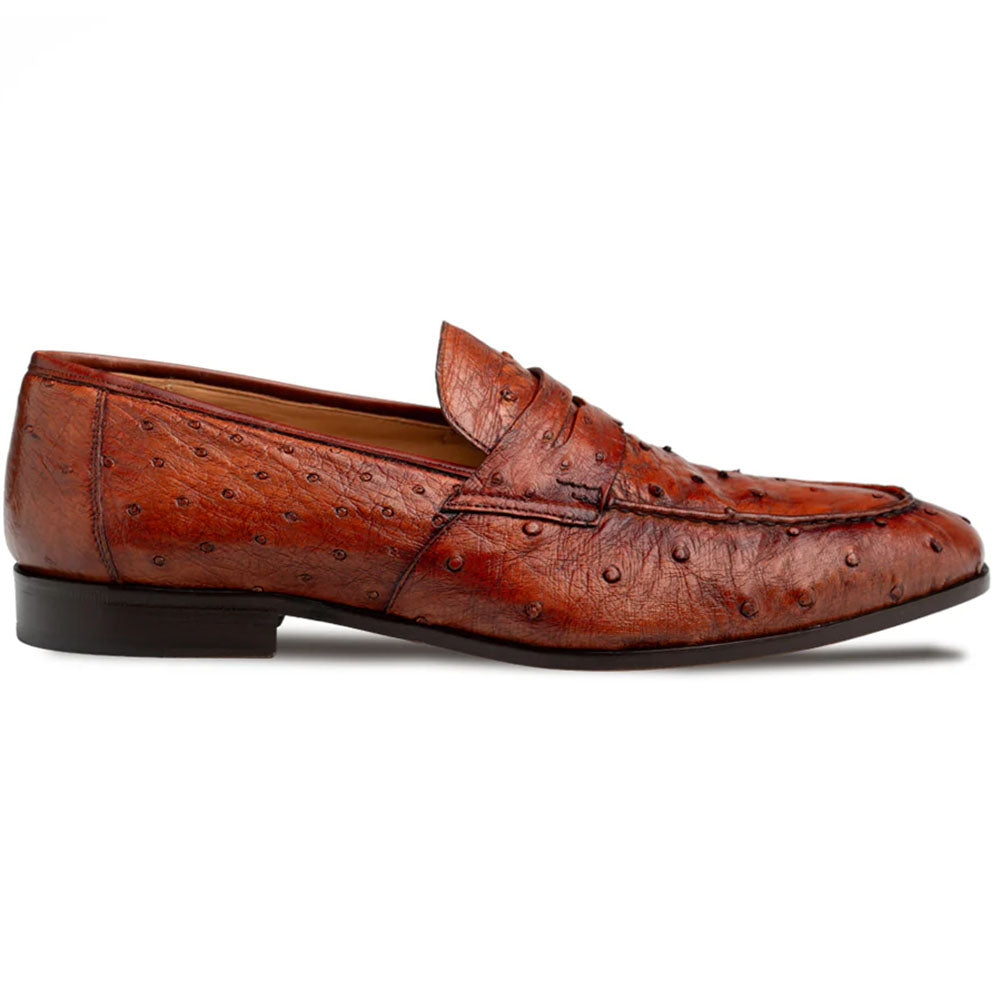 Mezlan Nogales Ostrich Penny Loafer Brandy (50281-S)