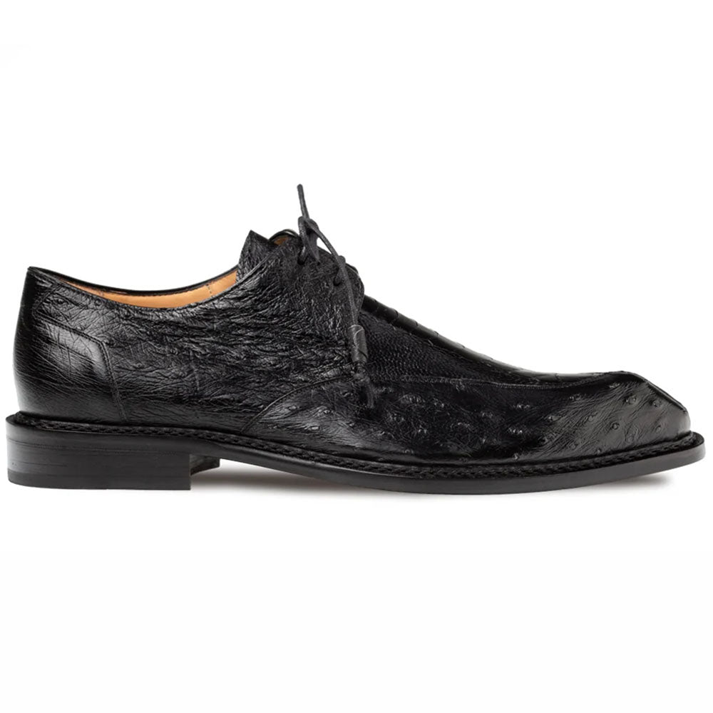 Mezlan Cerler Ostrich Split Toe Derby Black (50300-SP)