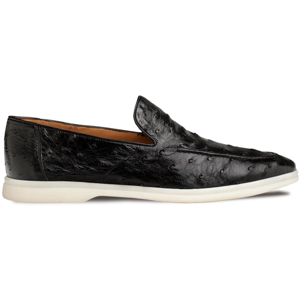 Mezlan Marmi Ostrich Flex Casual Moccasin Black (50305-S)