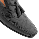 Mezlan Crocodile Tassel Moccasin Black (7394-CL)