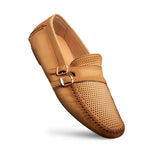 Mezlan Nubuck Ornament Driver Cognac