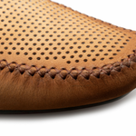 Mezlan Nubuck Ornament Driver Cognac