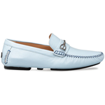 Mezlan R7417 Leather Bit Driver Sky Blue