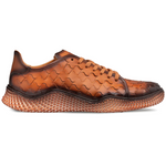 Mezlan Woven Leather Super Sneaker Tan