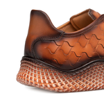 Mezlan Woven Leather Super Sneaker Tan (A20603)