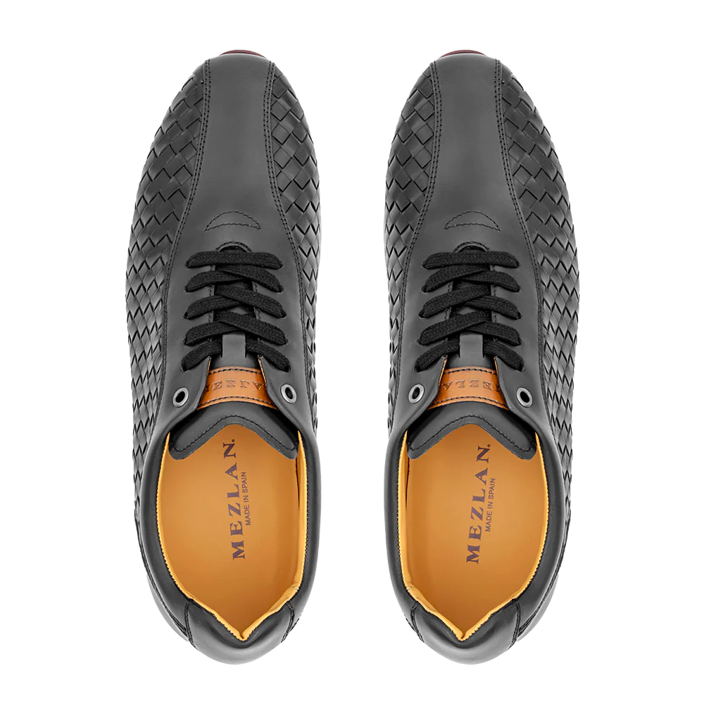 Mezlan Woven Bicycle Toe Sneaker Black (A20711)