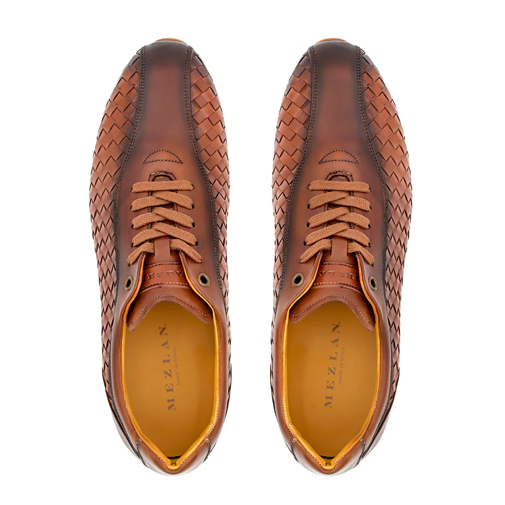 Mezlan Woven Bicycle Toe Sneaker Cognac (A20711)