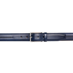 Mezlan Center-Piped Calfskin Belt Blue