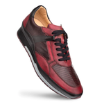 Mezlan Lizard & Leather Sneaker Black / Burgundy (AX4873-L)
