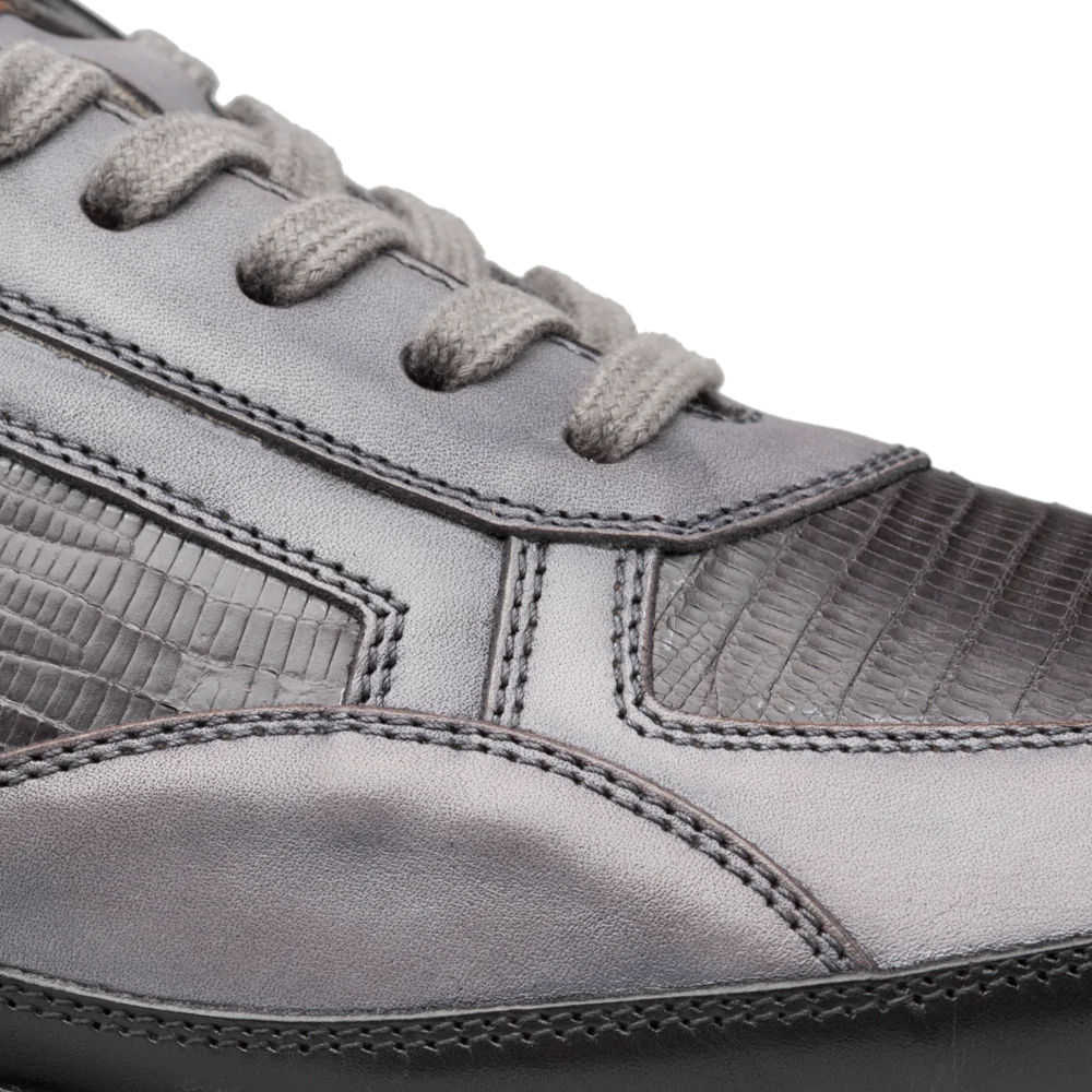 Mezlan Lizard & Leather Sneaker Black / Grey (AX4873-L)