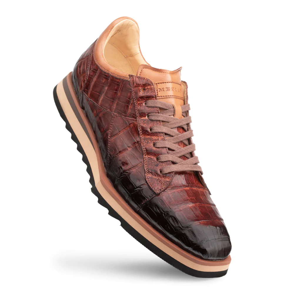 Mezlan Crocodile Grid Sole Sport Oxford Sport 