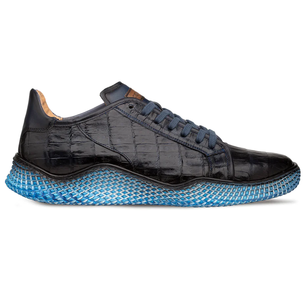Mezlan Crocodile Super Sneaker Blue