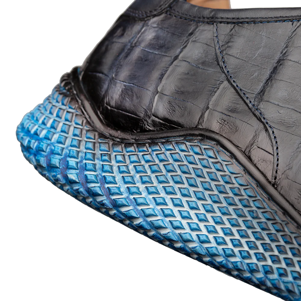 Mezlan Crocodile Super Sneaker Blue (AX4936-F)