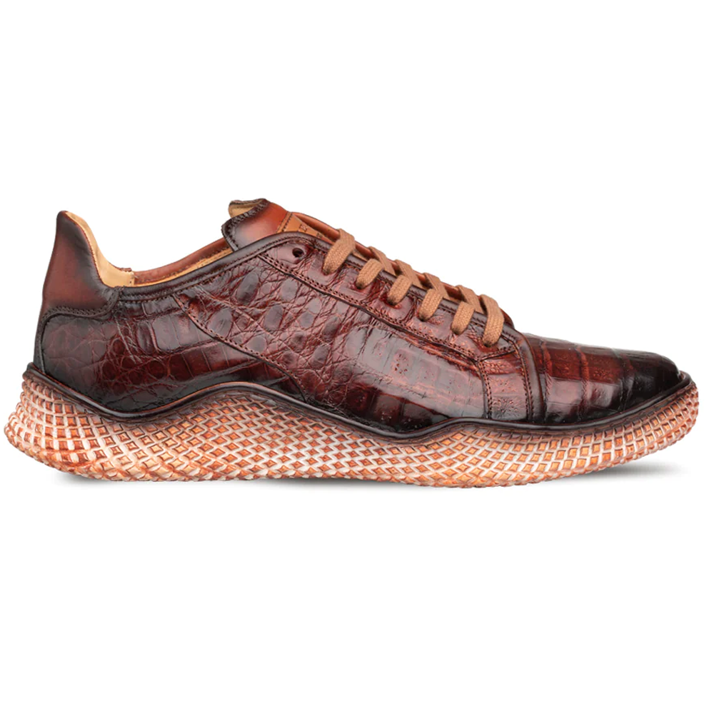 Mezlan Crocodile Super Sneaker Blue