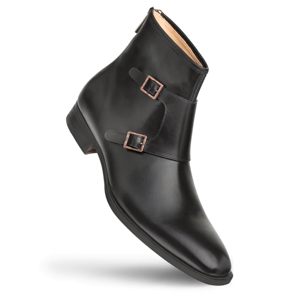 Mezlan Patina Double Buckle Boot Black 