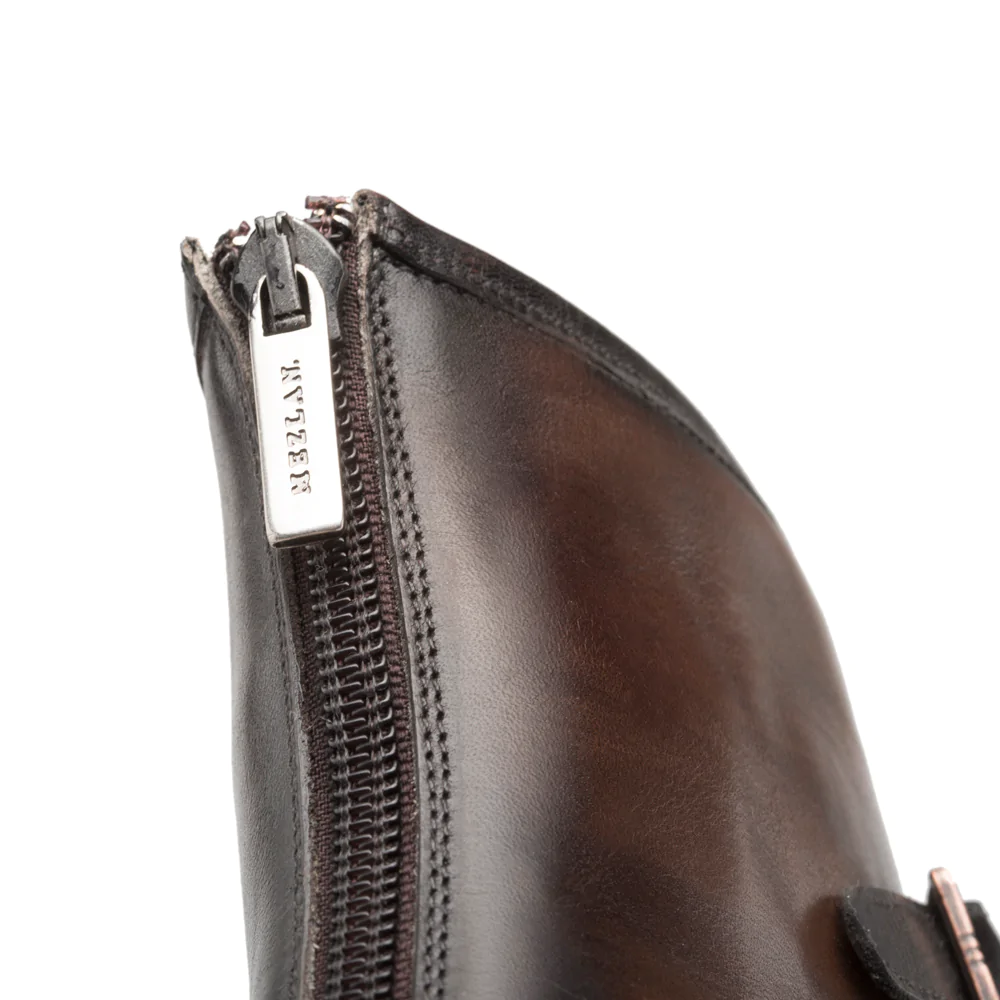 Mezlan Patina Double Buckle Boot Mocha 