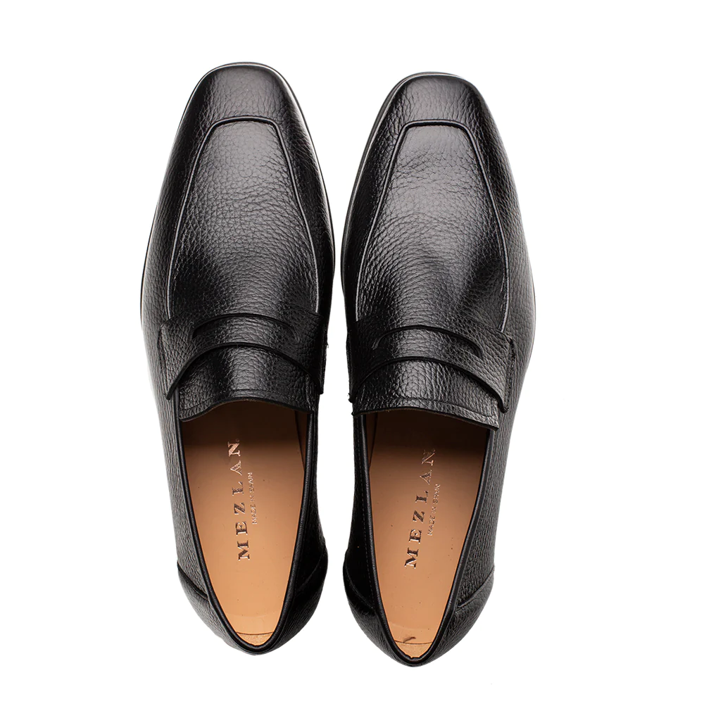 Mezlan Deerskin Penny Loafer Black (E20693)