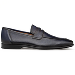 Mezlan Deerskin Penny Loafer Blue