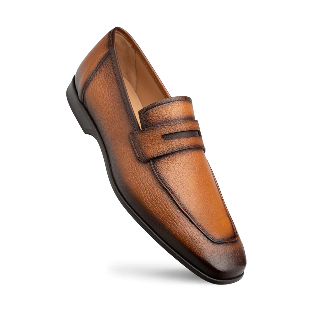 Mezlan Deerskin Penny Loafer Cognac (E20693)