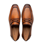 Mezlan Deerskin Penny Loafer Cognac (E20693)