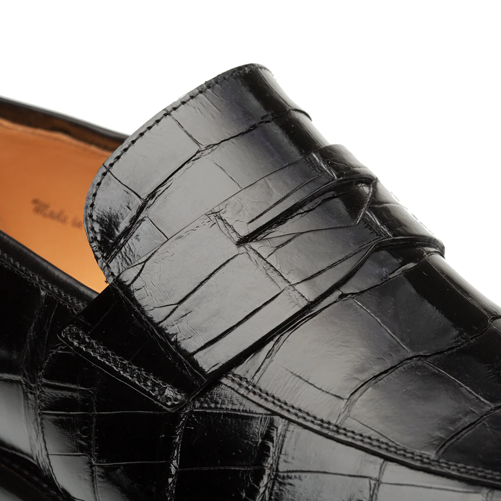 Mezlan Piccolo Alligator Penny Loafer Black (4954-J)