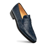 Mezlan Piccolo Alligator Penny Loafer Blue (4954-J)