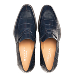 Mezlan Piccolo Alligator Penny Loafer Blue (4954-J)