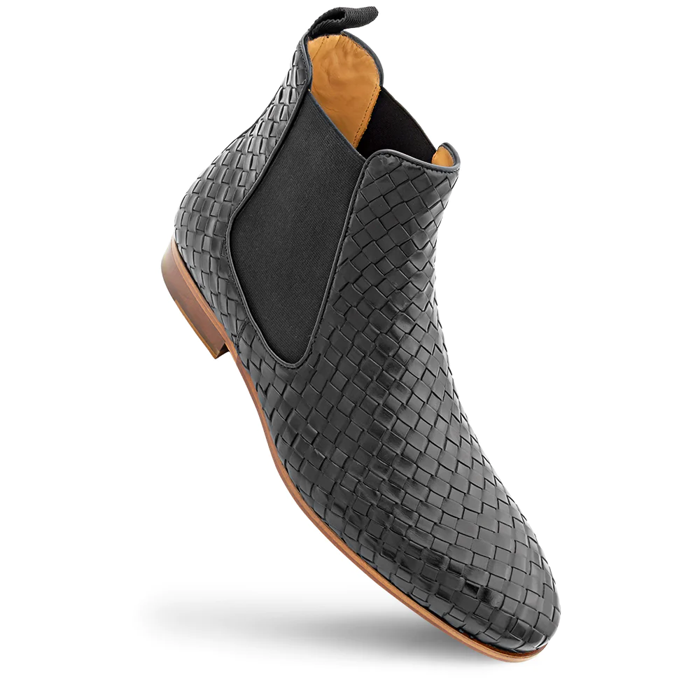Mezlan La Jolla Woven Chelsea Boot Black (20637)