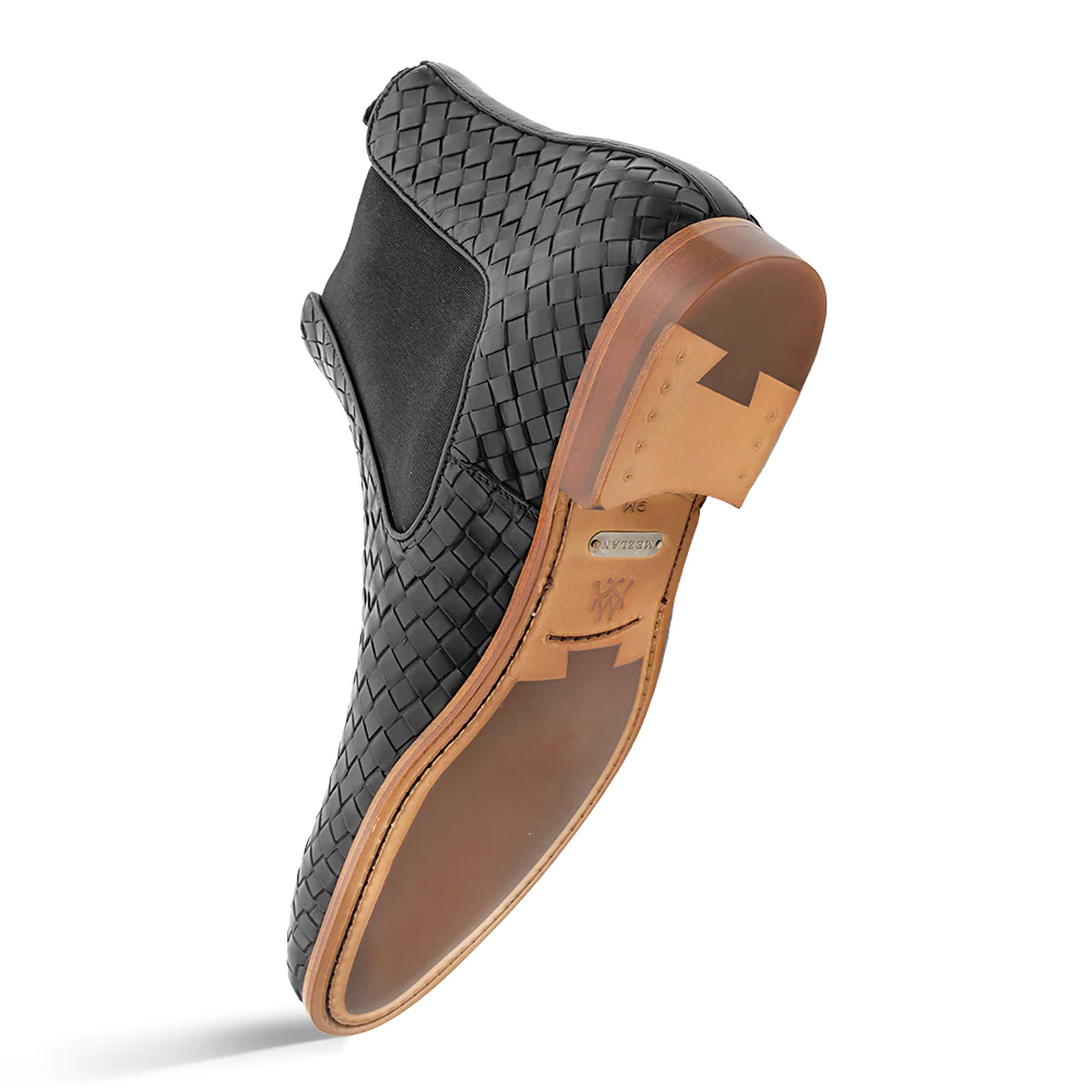 Mezlan La Jolla Woven Chelsea Boot Black (20637)