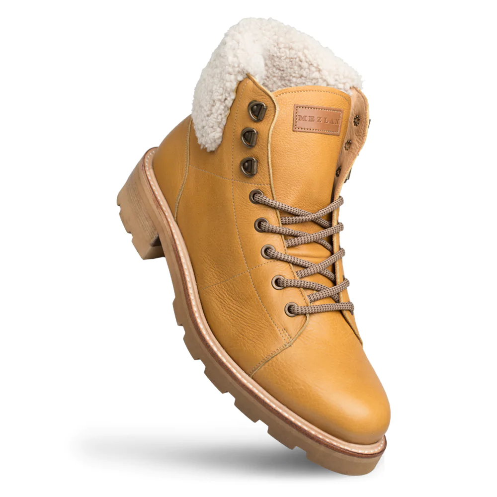 Mezlan Shearling Alpine Boot Mustard 