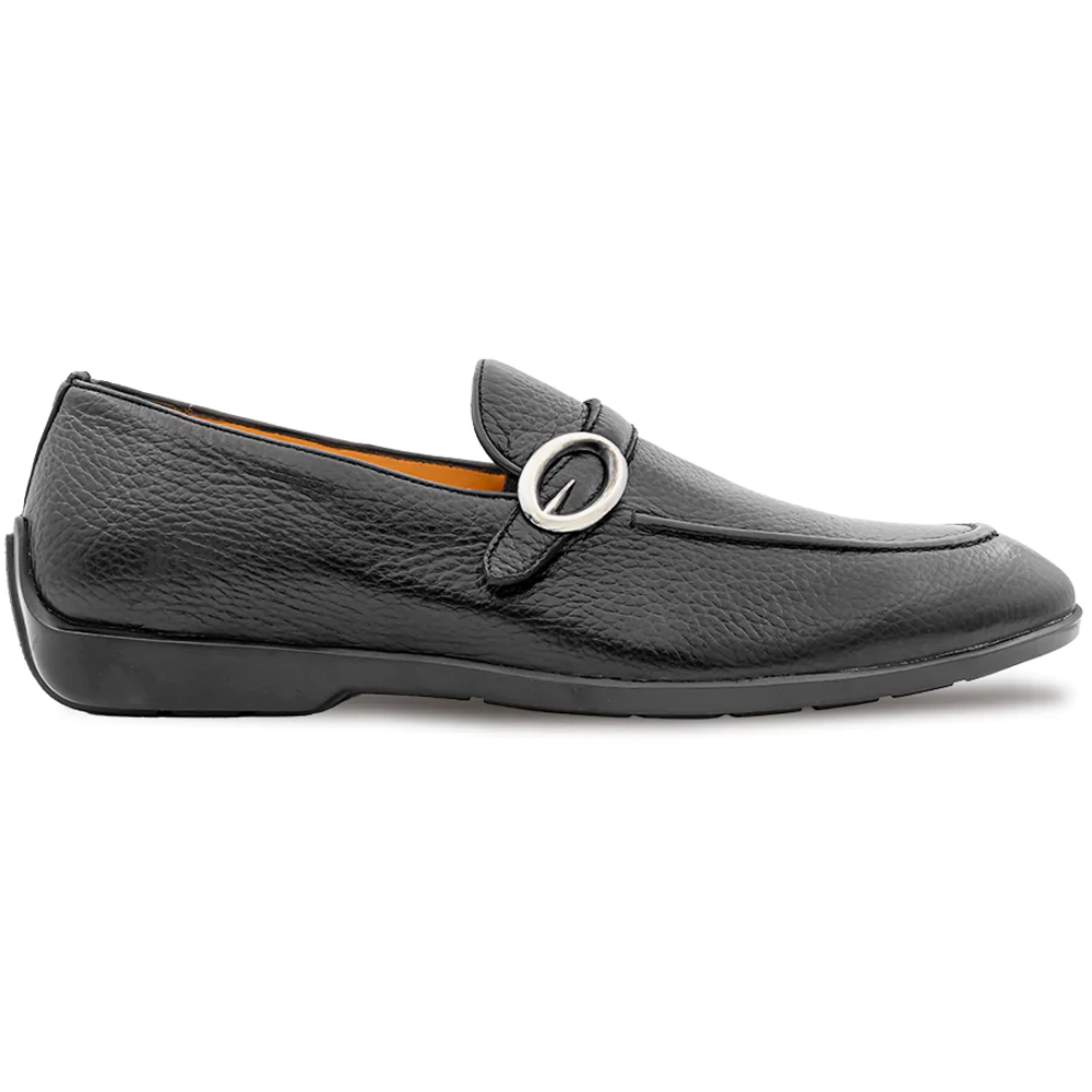 Mezlan Hybrid Deer Ornament Loafer Black