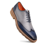 Mezlan Two-Tone Rubber Lite Oxford Navy/Grey (R20664)