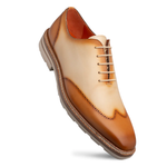 Mezlan Two-Tone Rubber Lite Oxford Tan/Bone (R20664)