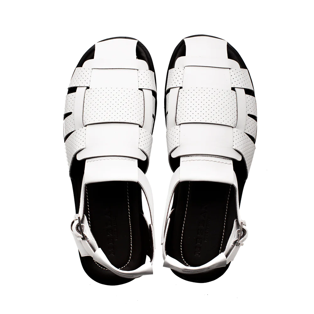Mezlan Fisherman Sandal White (R20666)