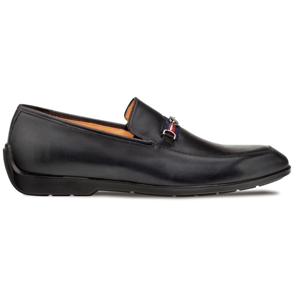 Mezlan Contour Rubber Bit Loafer Black