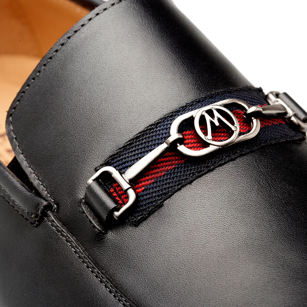 Mezlan Contour Rubber Bit Loafer Black (R20722)