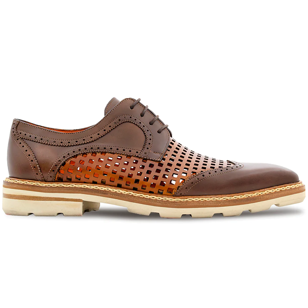 Mezlan Perforated Derby Cognac / Honey