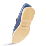Mezlan Rubber Sole Ornament Moccasin Blue / Bone (R21171)