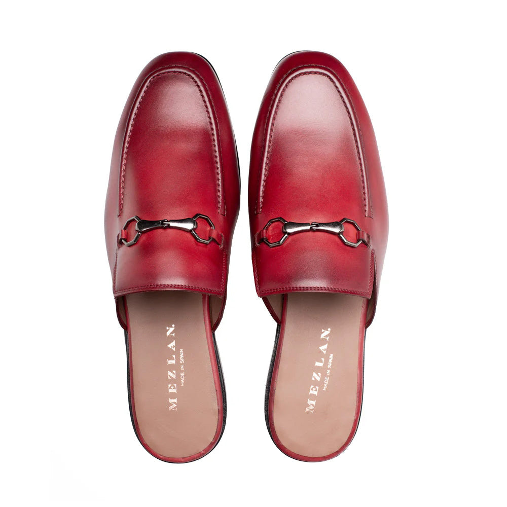 Mezlan Leather Ornament Mule Red (S21224)