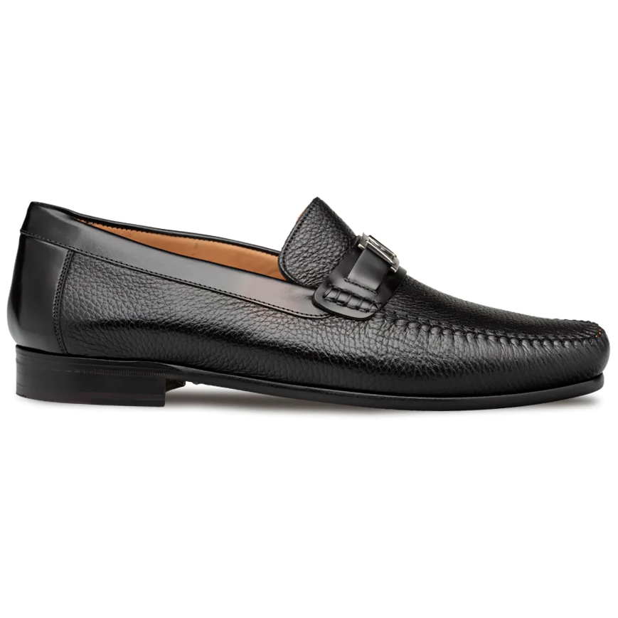 Mezlan Deerskin Moccasin Black