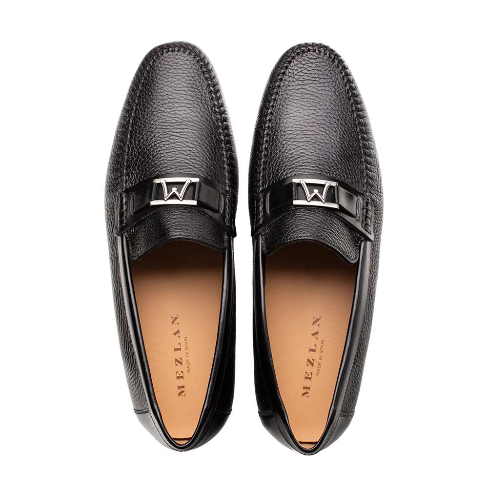 Mezlan Deerskin Moccasin Black (R7384)