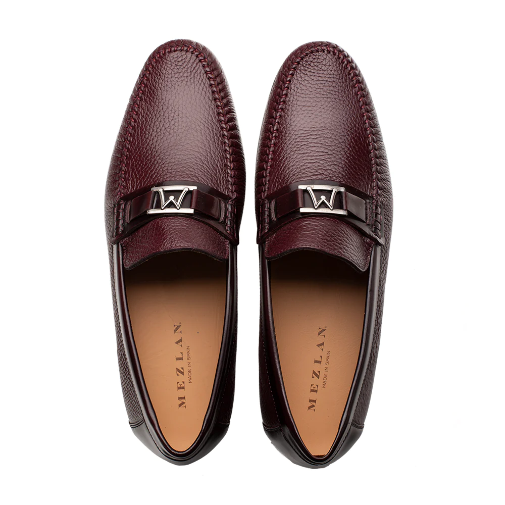 Mezlan Deerskin Moccasin Burgundy (R7384)
