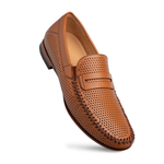 Mezlan Perforated Penny Moccasin Cognac (R7388)