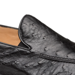 Mezlan Ostrich Rubber Sole Loafer Black (RX4842-S)