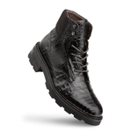 Mezlan Crocodile Rugged Boot Black 