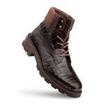 Mezlan Crocodile Rugged Boot Brown 
